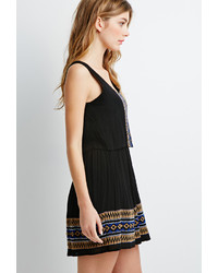 Forever 21 Embroidered Gauze Layered Dress