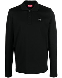 Diesel Logo Embroidered Long Sleeve Polo Shirt