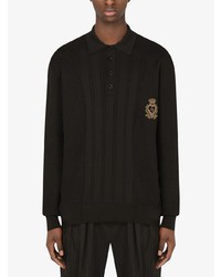 Dolce & Gabbana Ribbed Silk Blend Polo Shirt