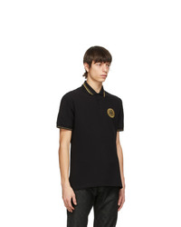 VERSACE JEANS COUTURE Black Coin Logo Polo