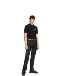 VERSACE JEANS COUTURE Black Coin Logo Polo