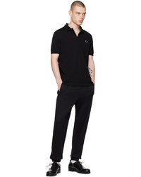 Fred Perry Black Embroidered Polo