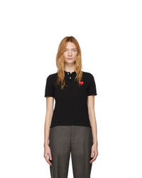 Comme Des Garcons Play Black Heart Patch Polo