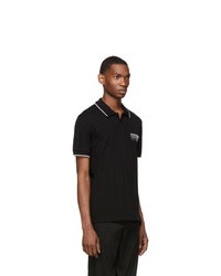 Givenchy Black Sequins Embroidered Slim Fit Polo