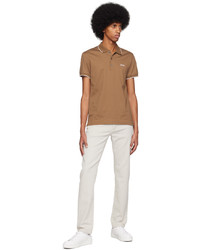 Zegna Brown Embroidered Polo