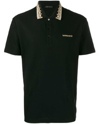 Versace Contrasting Embroidery Polo Shirt