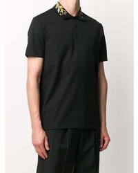 Versace Embroidered Collar Polo Shirt