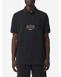 Burberry Embroidered Globe Graphic Polo Shirt