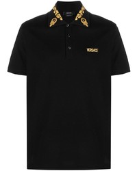 Versace Embroidered Logo Polo Shirt