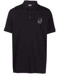 Karl Lagerfeld Embroidered Piqu Polo Shirt