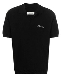 Flaneur Homme Logo Embroidery Knitted Polo Shirt