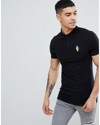ASOS DESIGN Muscle Fit Polo With Ice Cream Embroidery