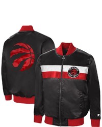 STARTE R Black Toronto Raptors The Ambassador Satin Full Zip Jacket