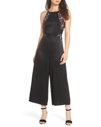 Ever New Embroidered Satin Jumpsuit