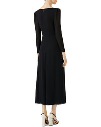 Gucci Embroidered Viscose Sabl Dress Black