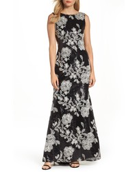 Vince Camuto Embroidered Gown