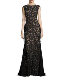 Jovani Sleeveless Embroidered Sequin Mermaid Gown Black