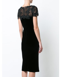 Marchesa Bead Embroidered Pencil Dress