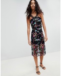 RD & Koko Embroided Dress With Racer Strap Detail