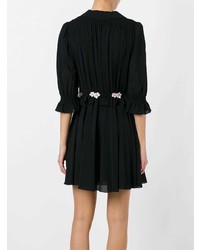 Giamba Embroidered Ruffle Dress