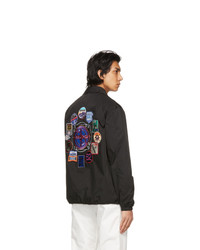 Givenchy Black Embroidered Patches Motel Windbreaker Jacket