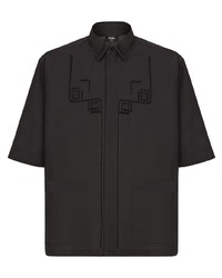 Fendi Embroidered Short Sleeve Shirt