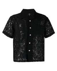 Stussy Lace Embroidered Short Sleeve Shirt