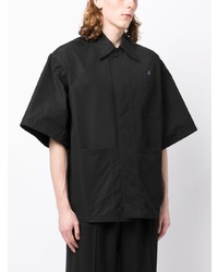 Off-White Logo Embroidered Cotton Shirt