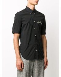 Alexander McQueen Short Sleeve Embroidered Logo Shirt