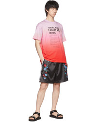 VERSACE JEANS COUTURE Black Polyester Shorts