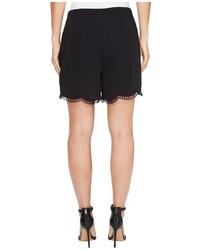 CeCe Soft Crepe Scallop Embroidery Shorts Shorts