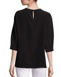 Dolce & Gabbana Embroidered Crepe De Chine Blouse