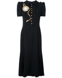 Dolce & Gabbana Embroidered Clock Dress