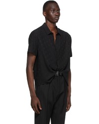 Saint Laurent Black Silk Shiny Shirt