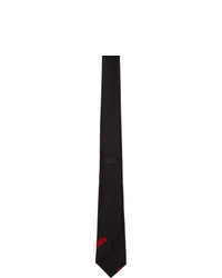Givenchy Black And Red Logo Band Tie