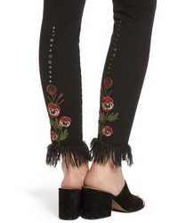 Blank NYC Blanknyc Embroidered Studded Skinny Jeans