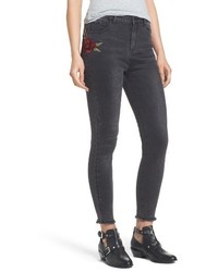 Lira Clothing Nina Floral Embroidered Skinny Jeans