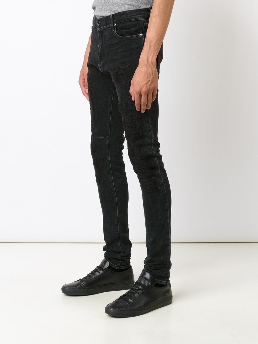 rta embroidered skinny jeans