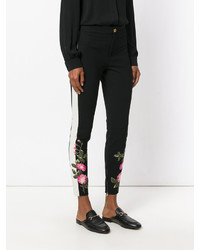 Gucci Floral Embroidery Skinny Trousers
