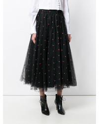P.A.R.O.S.H. Floral Embroidered Full Skirt
