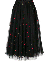 P.A.R.O.S.H. Floral Embroidered Full Skirt