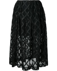 Simone Rocha Embroidered Semi Sheer Skirt
