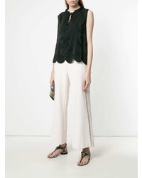 See by Chloe See By Chlo Embroidered Scalloped Shell Top