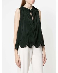 See by Chloe See By Chlo Embroidered Scalloped Shell Top
