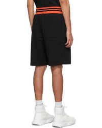 Moschino Black Orange Varsity Teddy Shorts