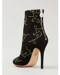 Charlotte Olympia Embroidered Ankle Boots