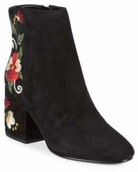 Sam Edelman Floral Suede Ankle Boots