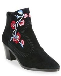 Rebecca Minkoff Lulu Embroidered Suede Booties