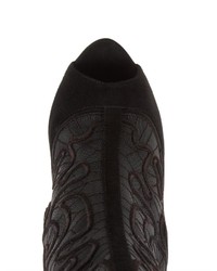 Nicholas Kirkwood Ondine Black Suede And Lace Ankle Boots