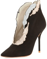 Webster Sophia Tia Embroidered Suede Bootie